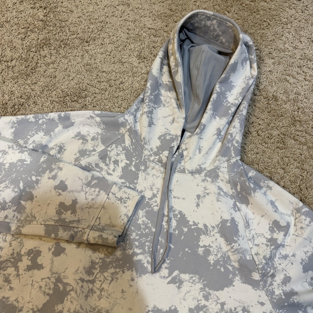 lululemon athletica Gray and White Marbled Hoodie